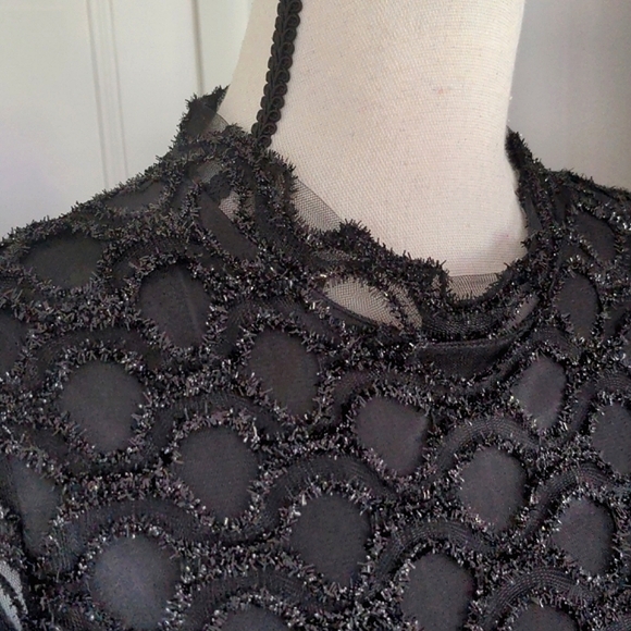 Vintage Shiny Opaque Party Dress, 90s prom vibes - Picture 5 of 8